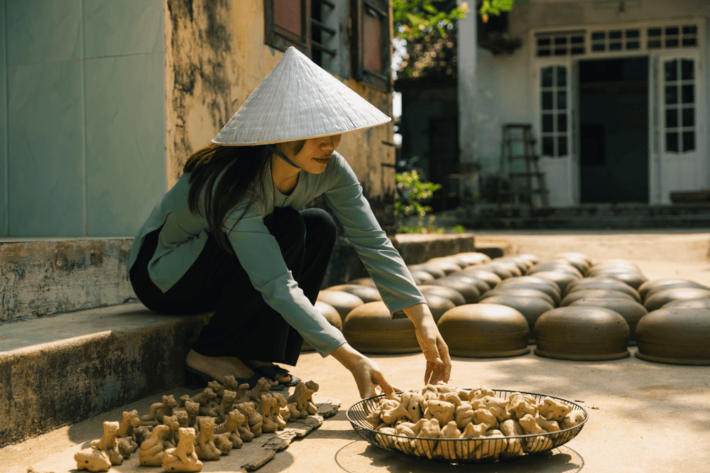 Additionally, you can buy traditional ceramic products passed down through generations, still retaining the distinctive colors of Thanh Ha (Source: Visit Hoi An)